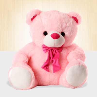 Express you love by this cute and huggable pink teddy bear. Perfect gift to special someone. This bear size is Medium Size Express You Love