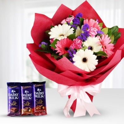 Gerbera and Dairy Milk